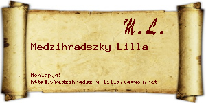 Medzihradszky Lilla névjegykártya