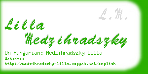 lilla medzihradszky business card